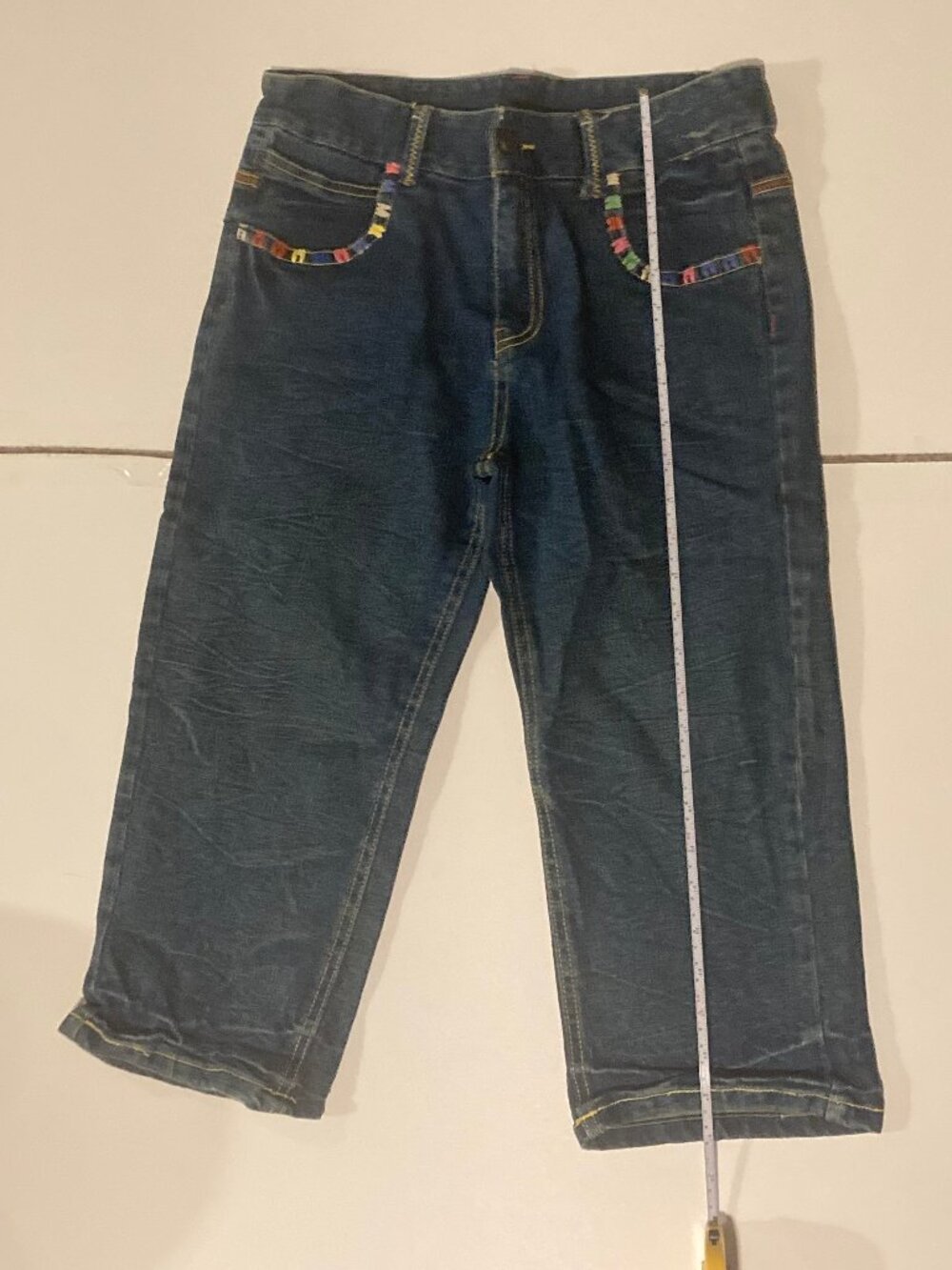 Vintage Y2K Mary Kate Ashley Cropped Denim Jeans Girls 16